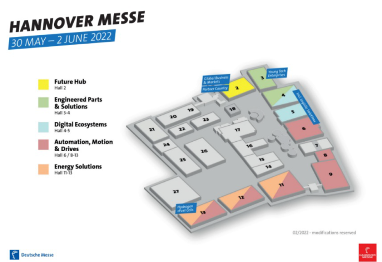 Hannover Messe 2022フロアプラン